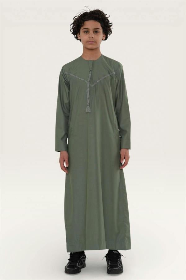 Infinity Leather Kids Boys Ramadan Eid Moroccan Jubba Robe Djellaba Thobe - K-TT008