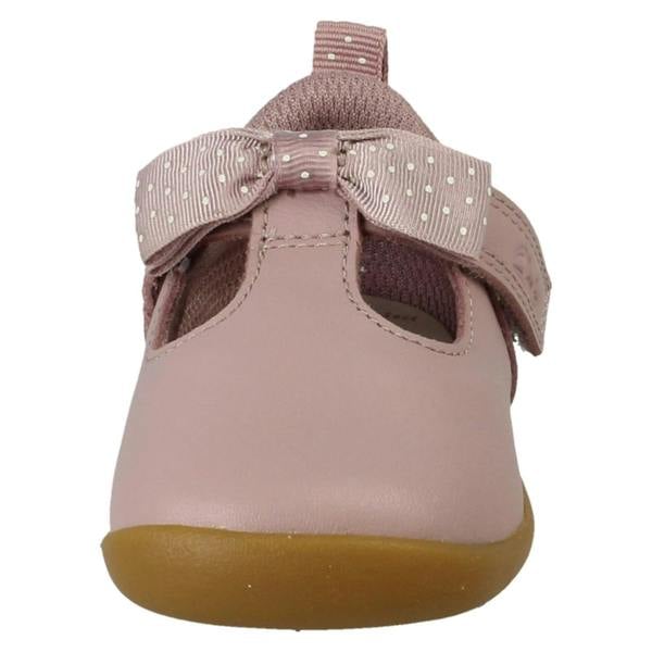Clarks Girls Clarks Polka Dot T-Bar Pre Walking Shoes Roamer Trim