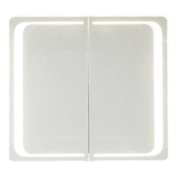 Double Door LED Bathroom Mirror Cabinet with Bluetooth Bathroom Mirror Cabinets Living and Home