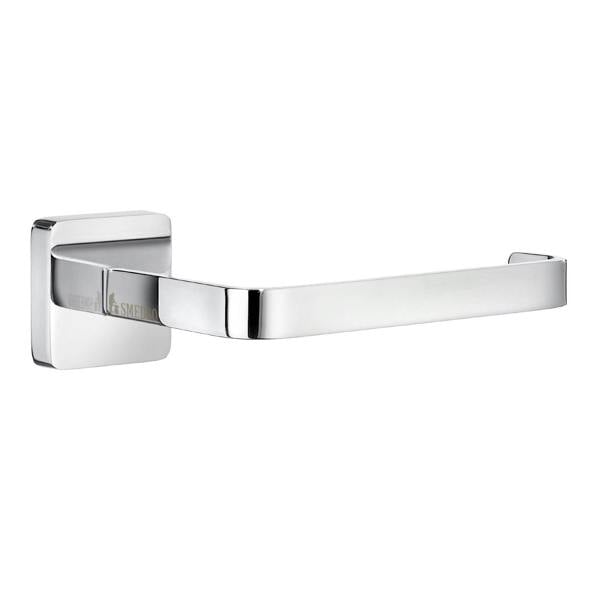 Polished chrome toilet roll holder