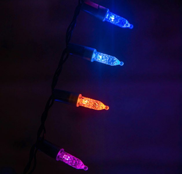 Samuel Alexander 7.5m 300 LED Multi-Action Christmas Fairy Cap String Lights with Timer in Rainbow