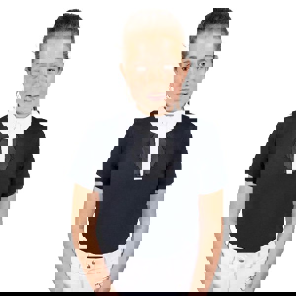 Coldstream Kids Next Generation Larkhall Diamante Show Shirt - Navy