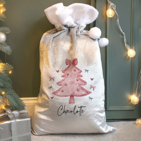 Personalised Memento Company Personalised Pink Christmas Tree Sack