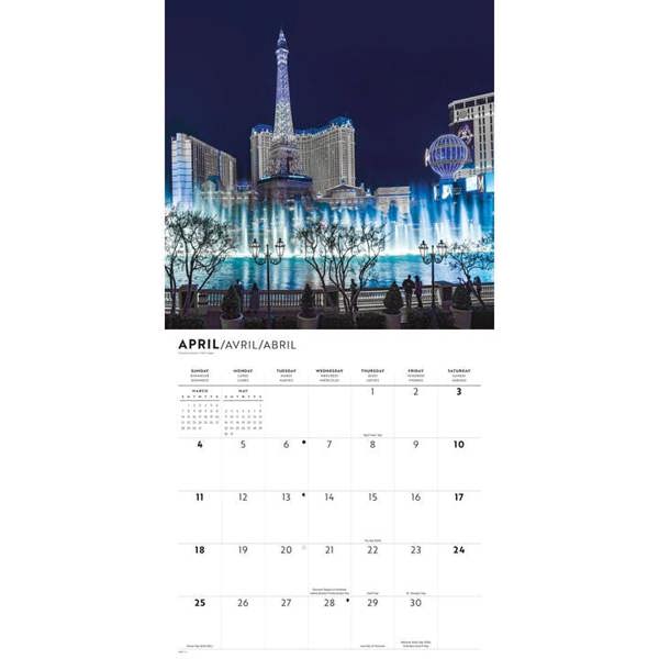 Vegas Lux Calendar 2027, Wall Calendars, Month To View, Travel, Gift
