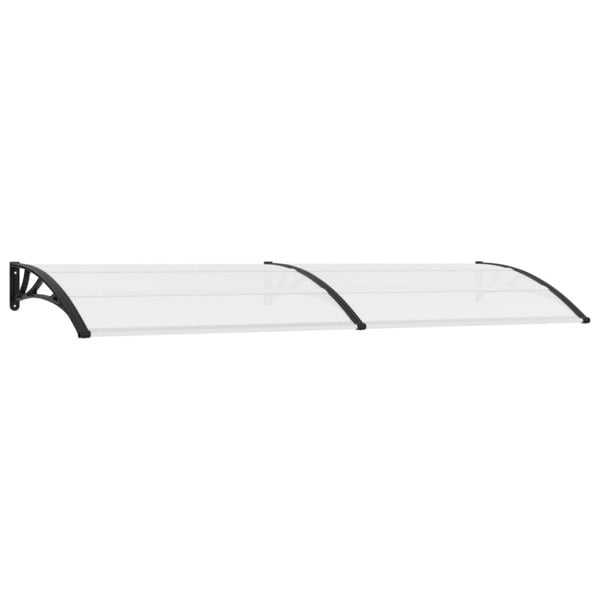 Berkfield Door Canopy Black and Transparent 300x80 cm PC