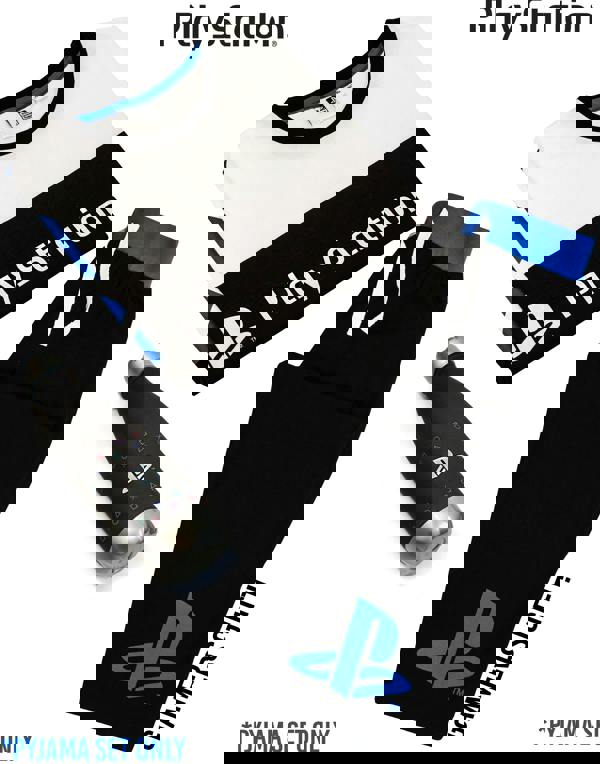 PlayStation Boys Black Logo Controller Symbols Print Short Sleeve Short Leg Pyjama Set [dis]