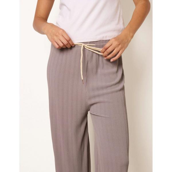 Blue Vanilla Ribbed Wide Leg Trousers