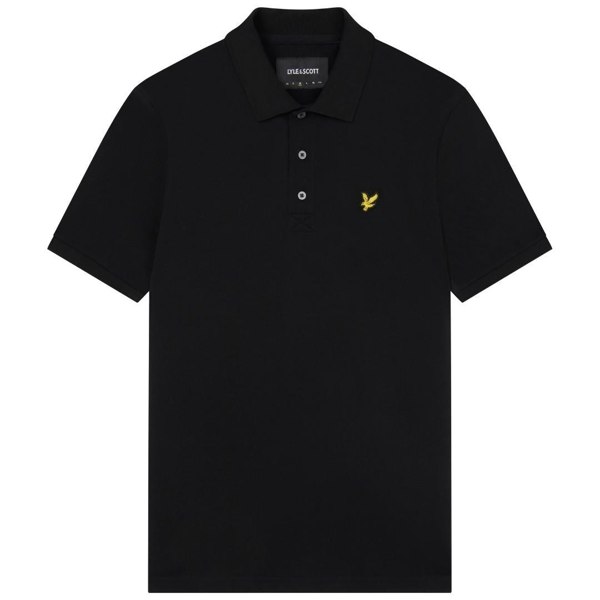 Lyle & Scott Branded Chest Logo Polo Shirt - Jet Black