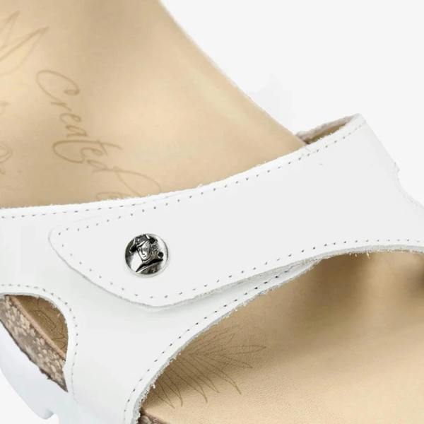 Panama Jack Sulia B1 - Women’s Wedge White Leather Platform Sandals