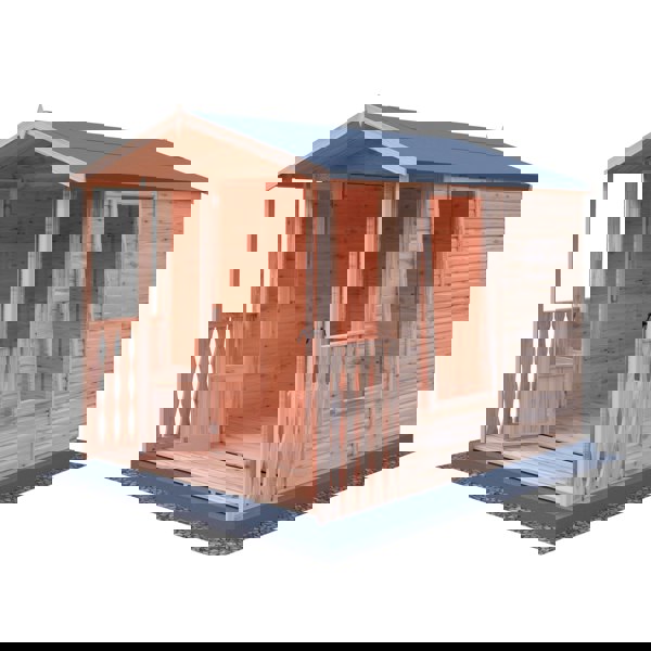 Shire Parham & Verandah 7x7 12mm interlock Clad wooden Summerhouse - Best Shed