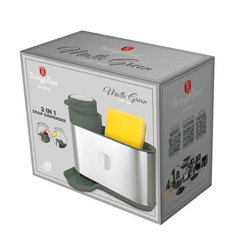 Soap Dispenser, 2-in-1 with Sponge Holder | Matt Green | Berlinger Haus BH8933