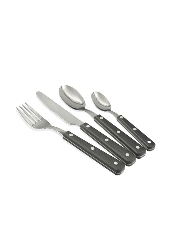 Rozi Dark Collection Cutlery (Set of 24)