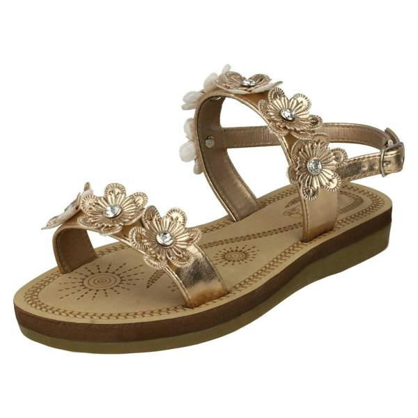 Spot On Girls Spot On Slingback Flowery Sandals
