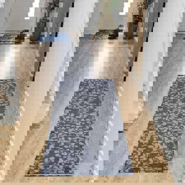 JVL Mega Mat Machine Washable Entrance Runner and Doormat Set, Branches