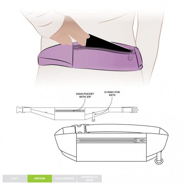 Style Arc Sewing Pattern Sunday Running Belt - Belts, Sportswear for Women - Intermediate