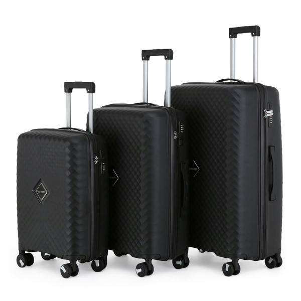Infinity Luggage Dual 4 Wheel Robust Lightweight TSA Hard Shell Suitcase Luggage Travel Bags Set