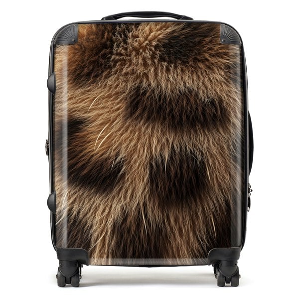 Warren Reed Tabby Fur Print Suitcase