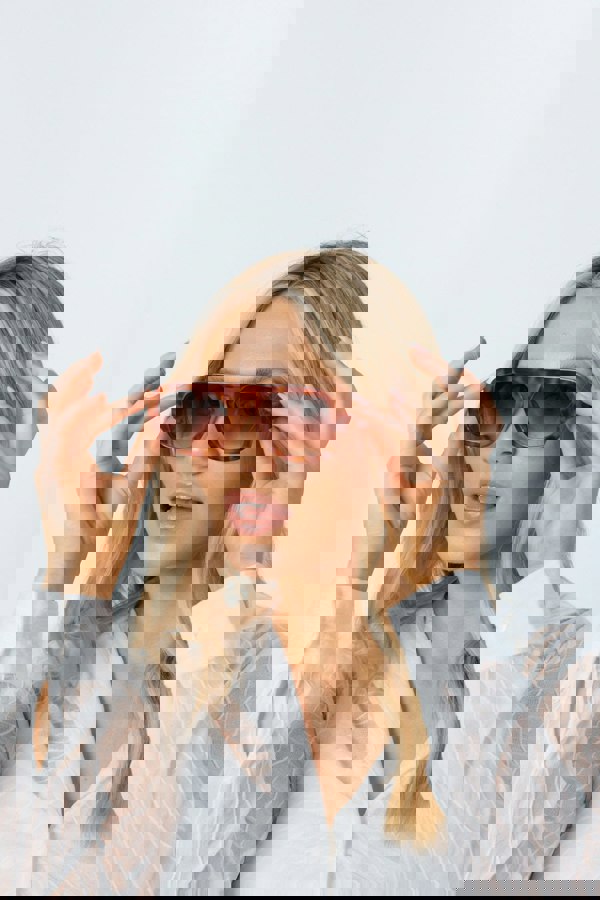 SVNX Retro Navigator Sunglasses in Burnt Rust