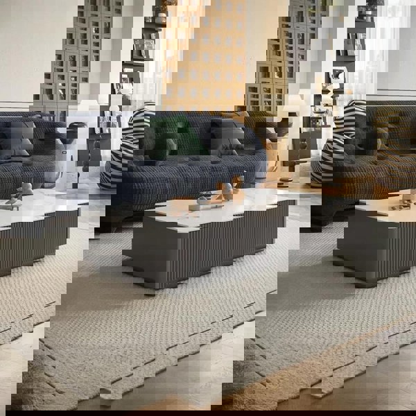 Abigail Stylish TV Stand, Sintered Stone, Cream-Ritconcept-Rit Concept