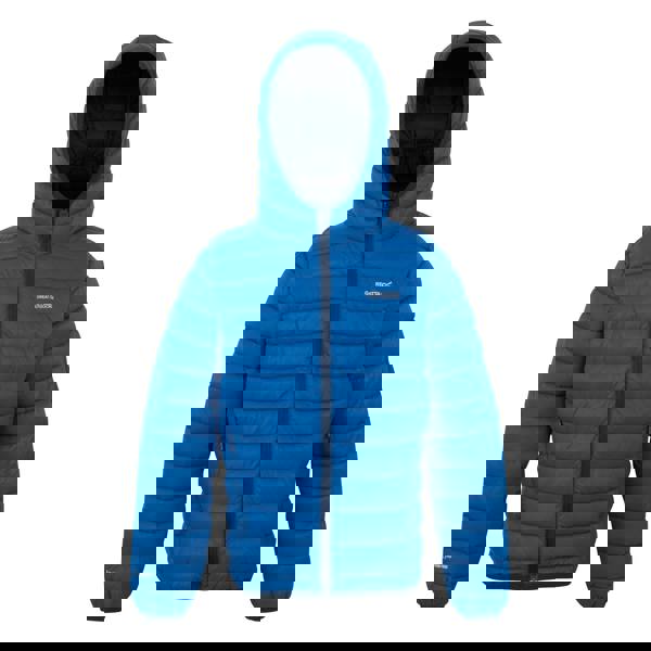 Regatta Childrens/Kids Marizion Hooded Padded Jacket - Snorkel Blue/Moonlight Denim - 