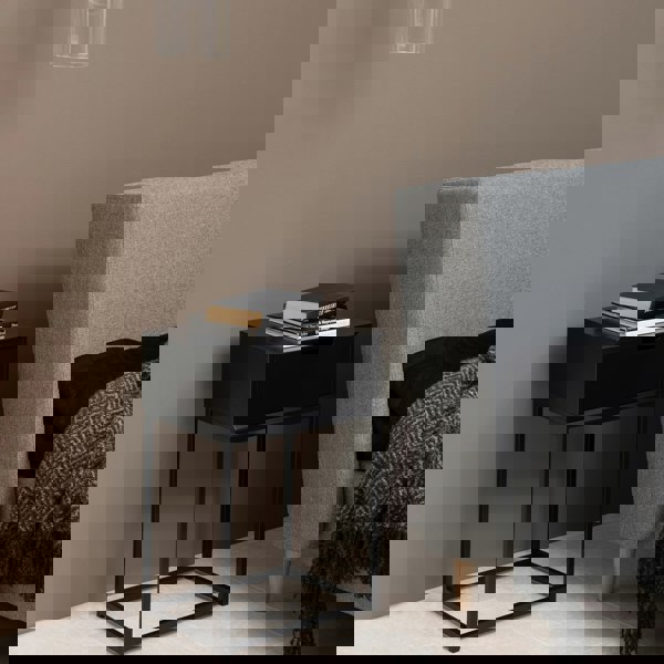 Furniture To Go Mitra 1 Drawer Bedside Table in Black