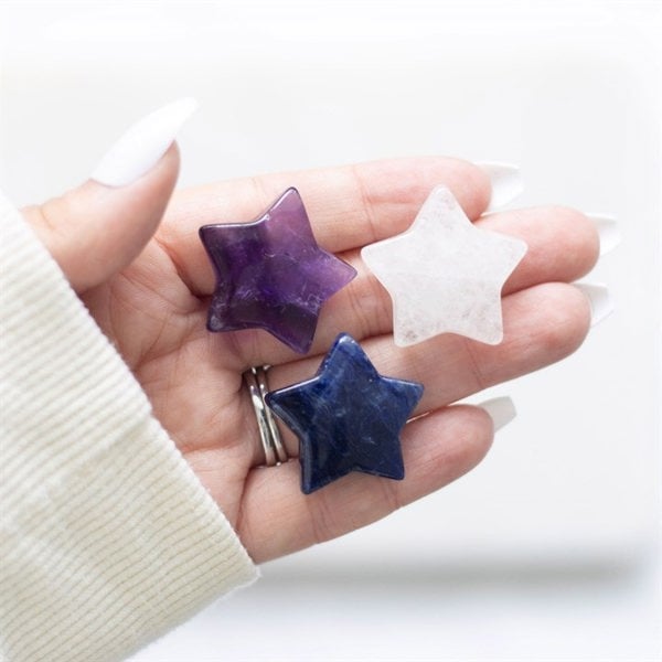 Serano Set of 24 Lucky Crystal Stars in Display