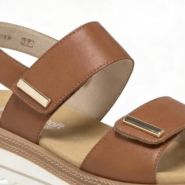 Remonte D0Q59 Ankle Strap Sandals   in  Brown