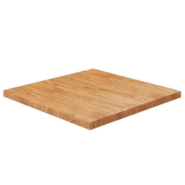 Berkfield Square Table Top Light Brown 80x80x4cm Treated Solid Wood Oak