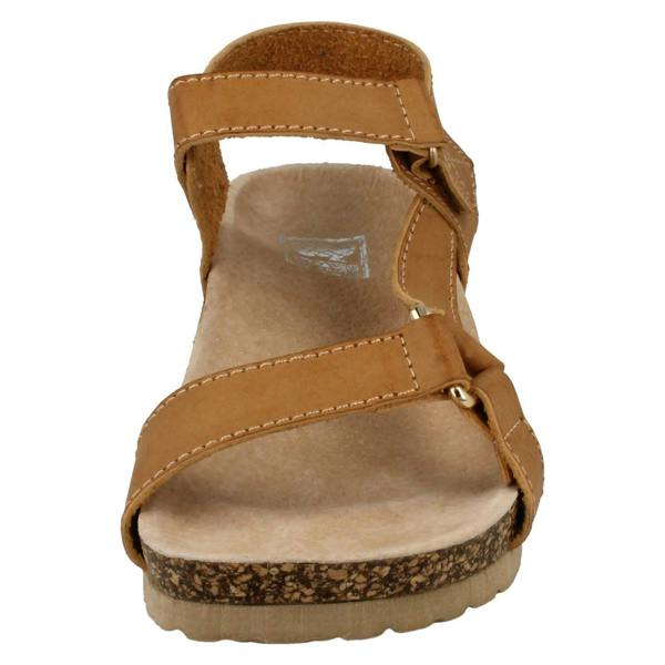 Down to Earth Ladies Down To Earth Mid Wedge Ankle Strap Sandals