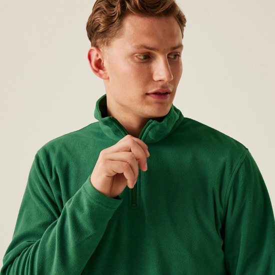 Regatta Mens Micro Zip Neck Fleece Top - Bottle Green