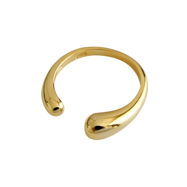 Gold Trip Open Drop Ring in Gold or Rhodium