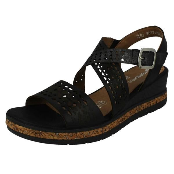 Remonte Ladies Remonte Streppy Wedge Heel Sandal D3069