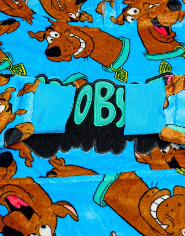 Scooby Doo Mens Blue Character AOP Blanket Hoodie (One Size)