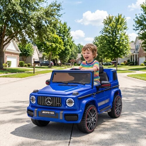 AIYAPLAY Licensed Mercedes-AMG G63 12V Kids Ride on Car with Remote - Blue