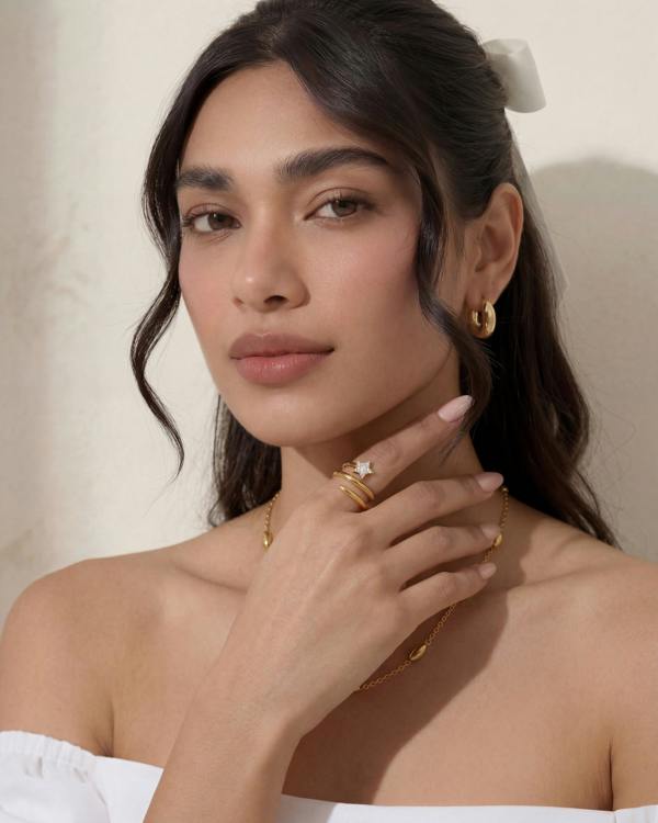Elk & Bloom Chunky Wrap 14K Gold Star Ring