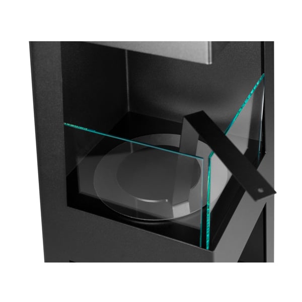 BIOFireplacesGMT Freestanding Bio Fireplace Pyramid Garden Black Matt Ventless