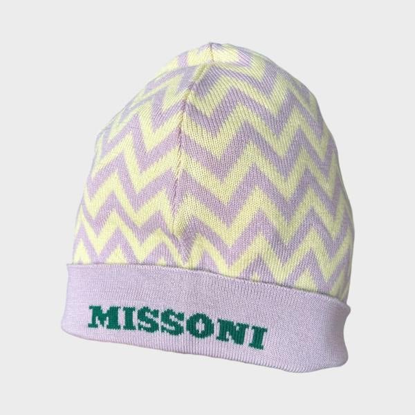 Missoni Multicolour Wool Zig Zag Beanie Hat