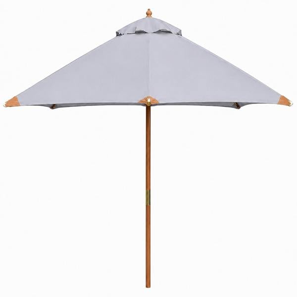 The Garden Marketplace 2m Premium Hardwood Garden Parasol Umbrella - Grey