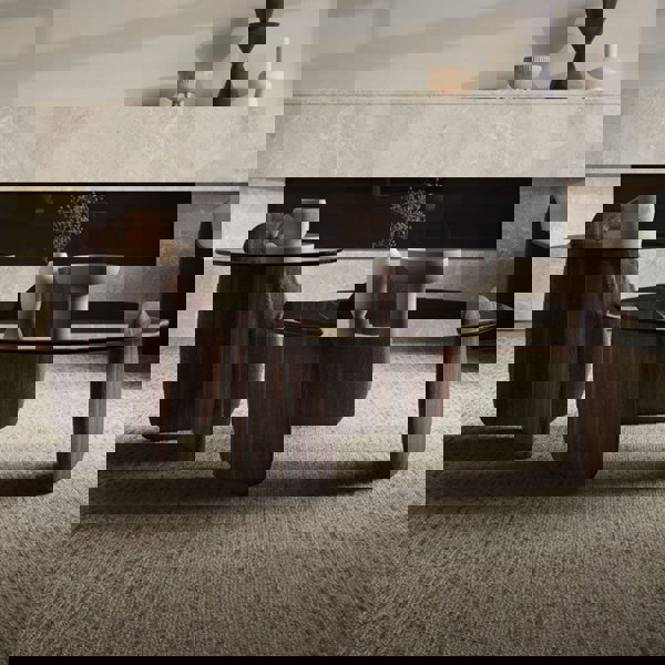 Modern Coffee Table set for Living Room, Dark Walnut Color-Ritconcept-Rit Concept