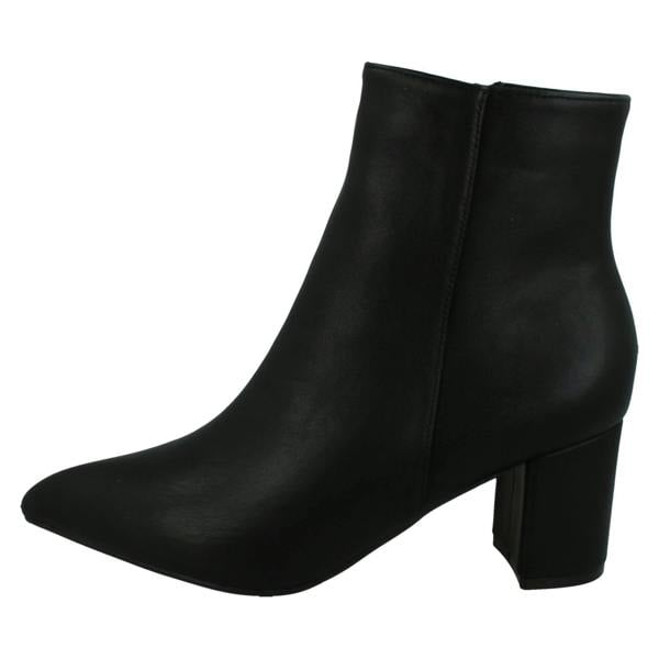 Spot On Ladies Spot On Block Heel Ankle Boots F51220