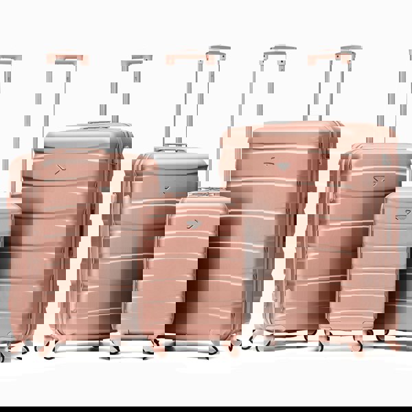 Flight Knight Set of 3 Hard Shell Suitcase Cabin & Check in Cases with TSA Lock