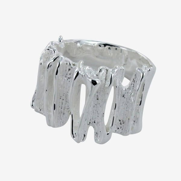 Sterling Silver Flakiest Ring - Reeves & Reeves