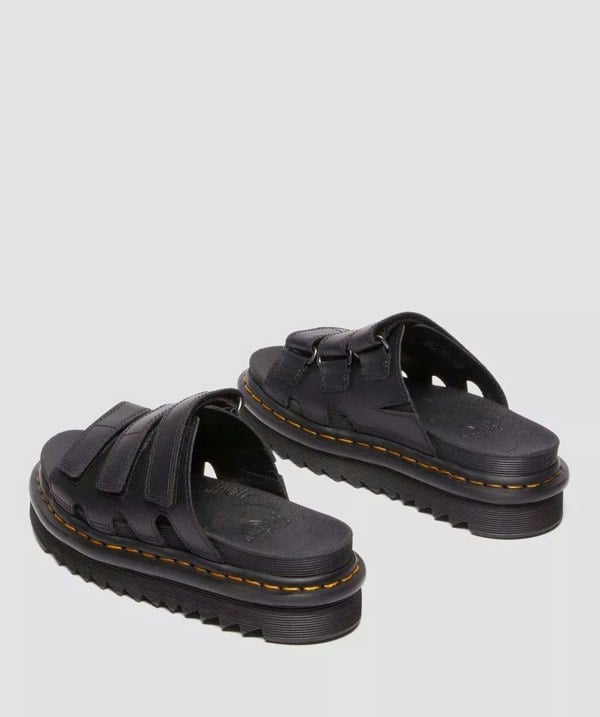 Dr. Martens Raine Athena Leather Women's Black Slides