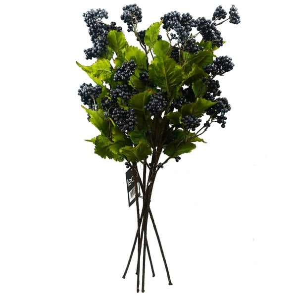 Leaf 6x 65cm Grape Leaf Foliage Spray with Berries Artificial