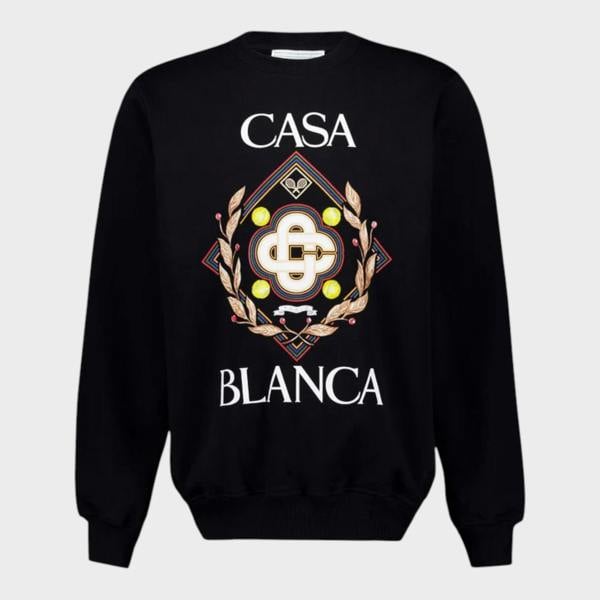 Casablanca Championship Diamond Printed Sweatshirt Black