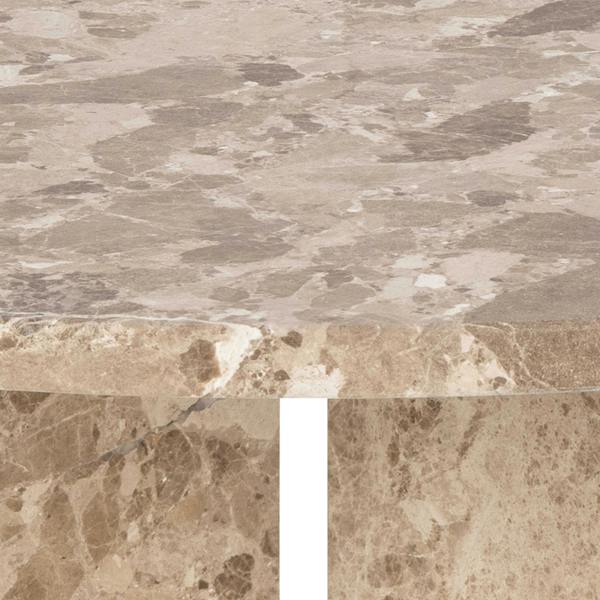 Wyld Haus Singapore Latte Brown Marble Round Coffee Table