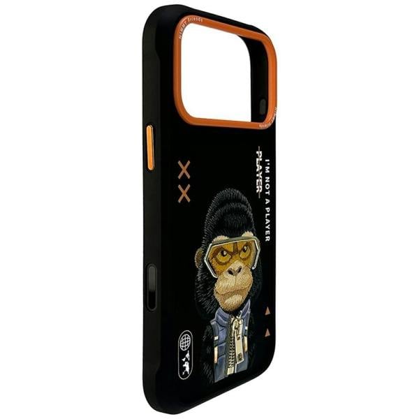 Nimmy Friends Nimmy Cool & Cute 2.0 Gorilla Case with MagSafe for iPhone 17 Pro 6.3" Black Orange - N-KMLL-IP17-PRO-016