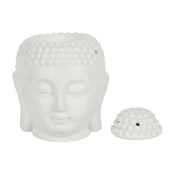 Serano White Buddha Head Oil Burner