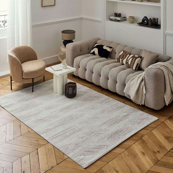 abstract rug, beige-cream colours, anti-allergic, and non-static properties