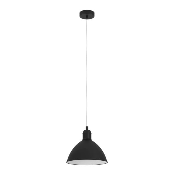 EGLO Priddy Black Domed Single Pendant Light